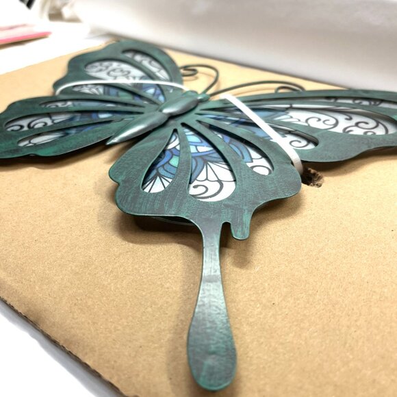 Liffy Metal Butterfly Wall Decor Outdoor Sculpture For Patio Garden Or Home 11" - Picture 7 of 9